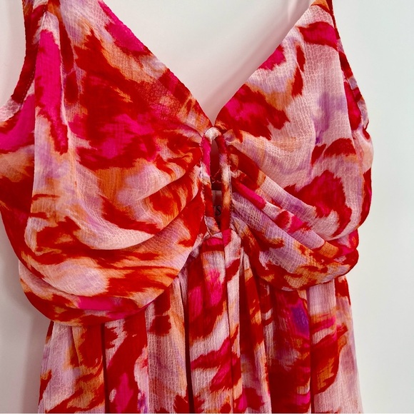 NWT Misa Los Angeles Indira Romper Maldive Marble Red White Floral Keyhole S - Picture 6 of 13